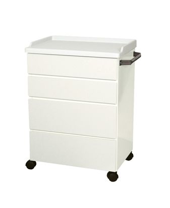 Steel 25in Modular Mobile Treatment Cabinet 4 Drawers