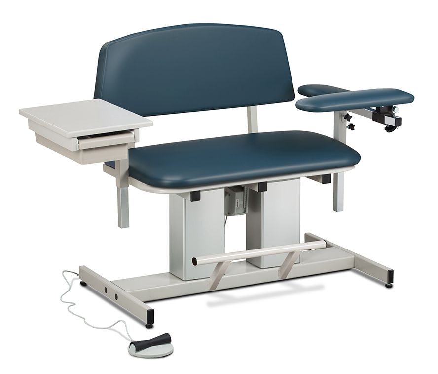 35in Wide Bariatric Power Blood Drawing Chair w/ Drawer