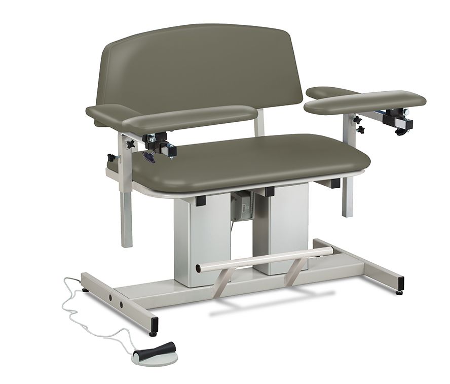 35in Wide Bariatric Power Blood Drawing Chair w/ Padded Arms