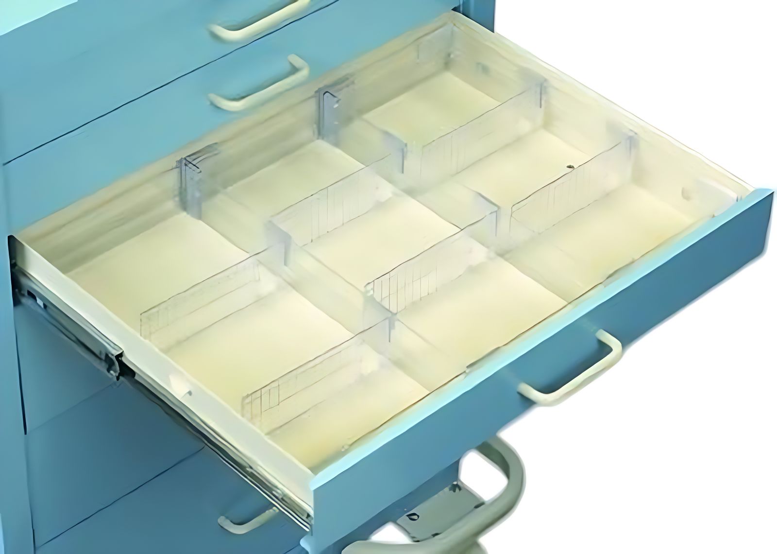 Medical Cart Accessory Mini Cart Drawer Divider Set 3in