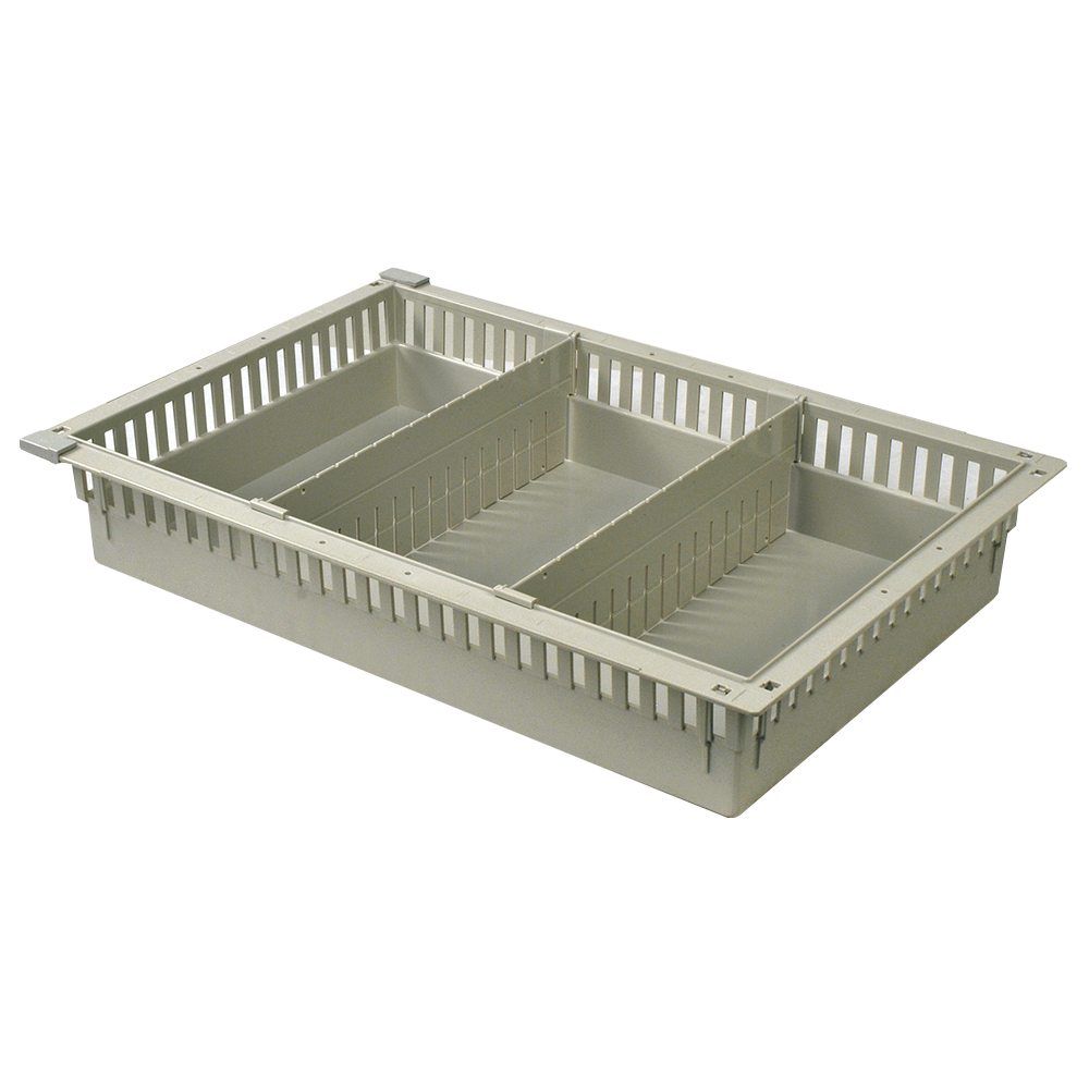 4in MedStor Max Storage Tray w/ 2 Short Dividers