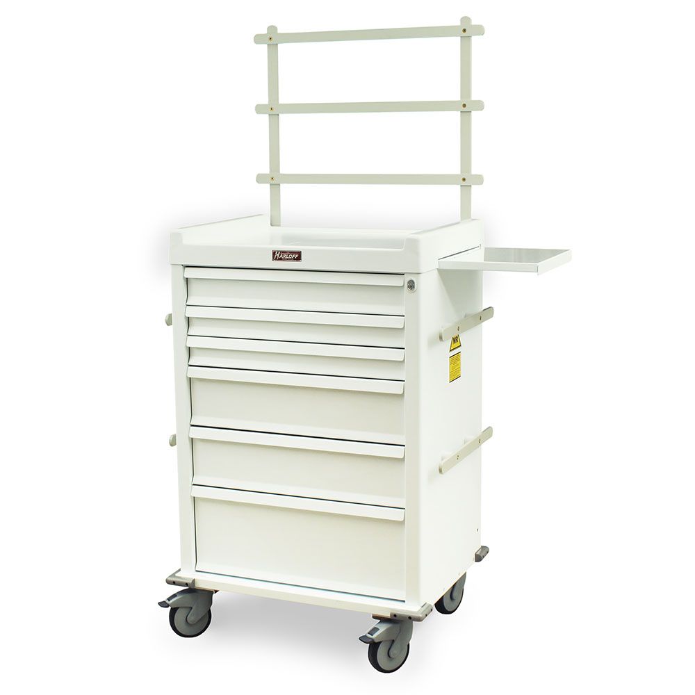 MRI Compatible Aluminum ANS Cart w/Accs. Pkg, Key Lock & 6 Drawers