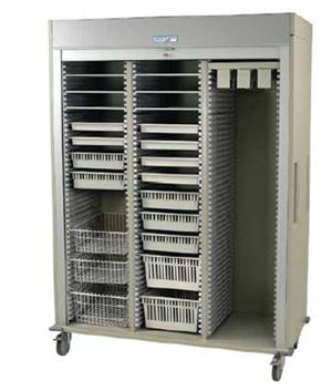 Triple Column Catheter Storage Cabinet W Key Lock