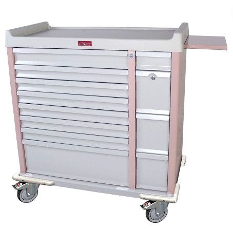 294 Capacity Aluminum Med Box Cart wStandard Pkg  12 Drawers