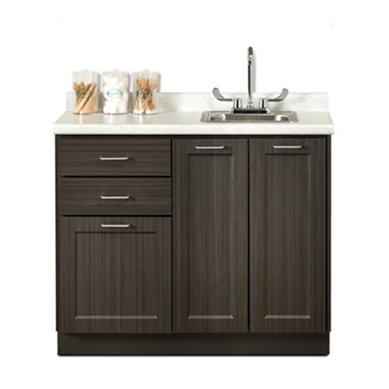 Designer 42in Base Cabinet 3 Doors, 2 Drawers, Postform