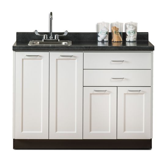 Designer 48in Base Cabinet 4 Doors, 2 Drawers, Postform