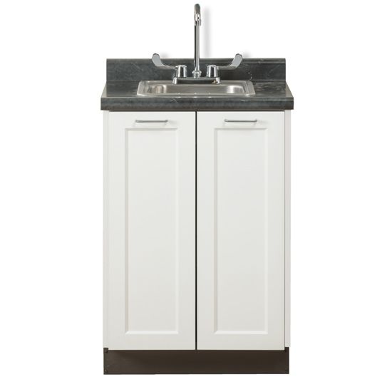 Designer Wood Grain 24in Base Cabinet with 2 Doors Postform Top