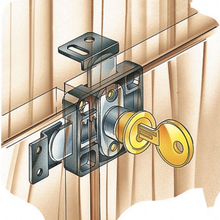 Double Door Lock Accessory for Medical Supply Cabinets