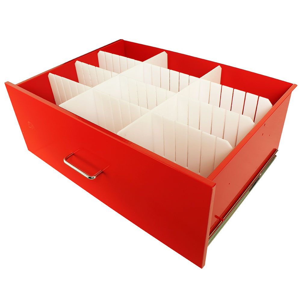 Adjustable Divider Set for Medical Carts 9in  12in Drawers