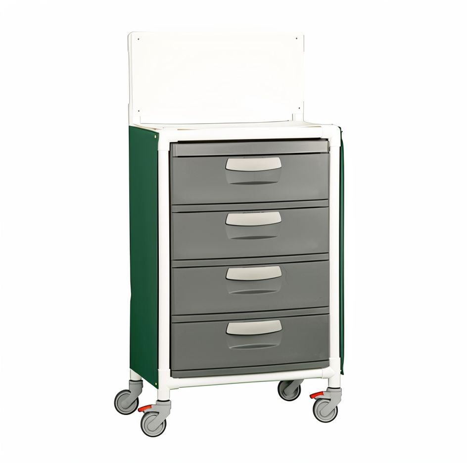 Isolation Station w/ 4 Drawers, Top Surface & Mounting Backboard