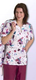 keyhole scrub top