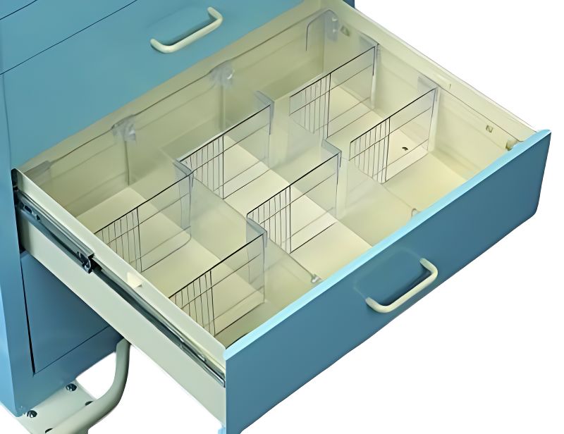 Medical Cart Accessory High Modular STD Cart Divider Set 6in