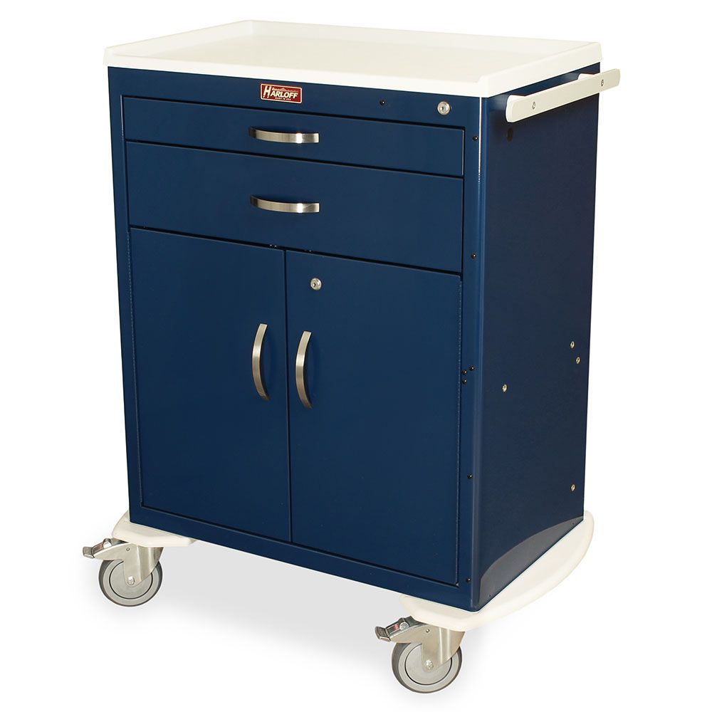 Tall Multi-Purpose STD Width Cart w/ Key Lock, Storage & 2 Drawers