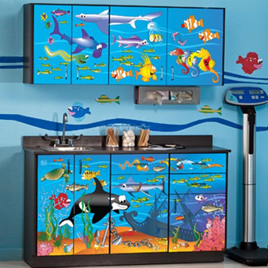 Ocean Commotion Themed Pediatric Cabinet Set