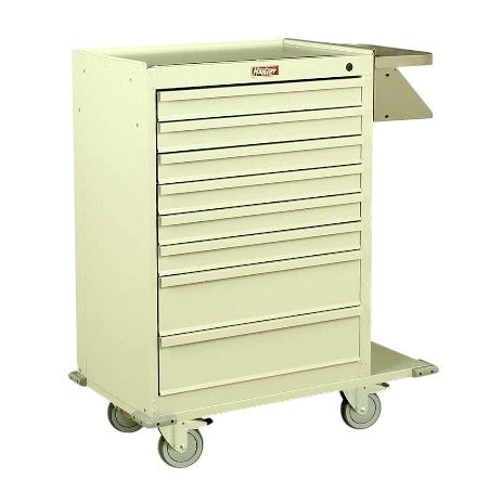 Painted Steel Cast Cart w/ STD Pkg & 8 Drawers