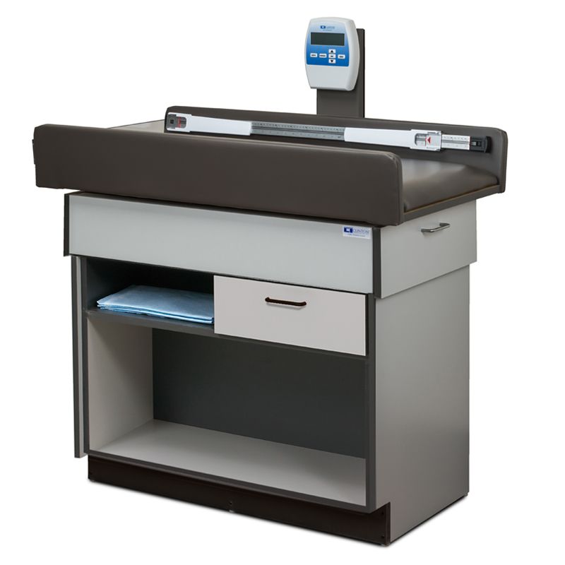 Pediatric Exam Table Open Storage  Digital Scale