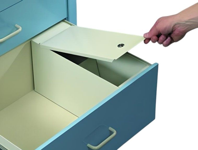 Security Box w/ Single Key Lock 9in Drawers