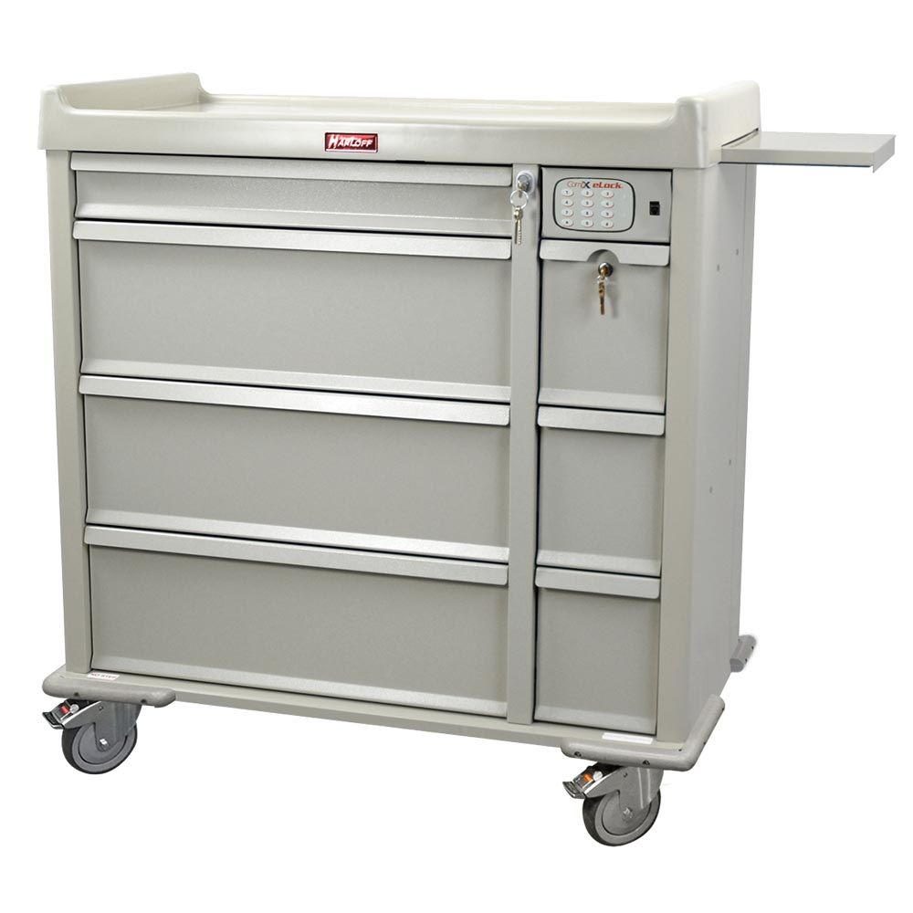 750 Punch Card Capacity Medication Cart w/ Electronic Keypad Lock