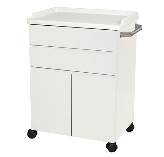 Steel 25in Modular Mobile Cabinet w/ 2 Doors & 2 Drawers			