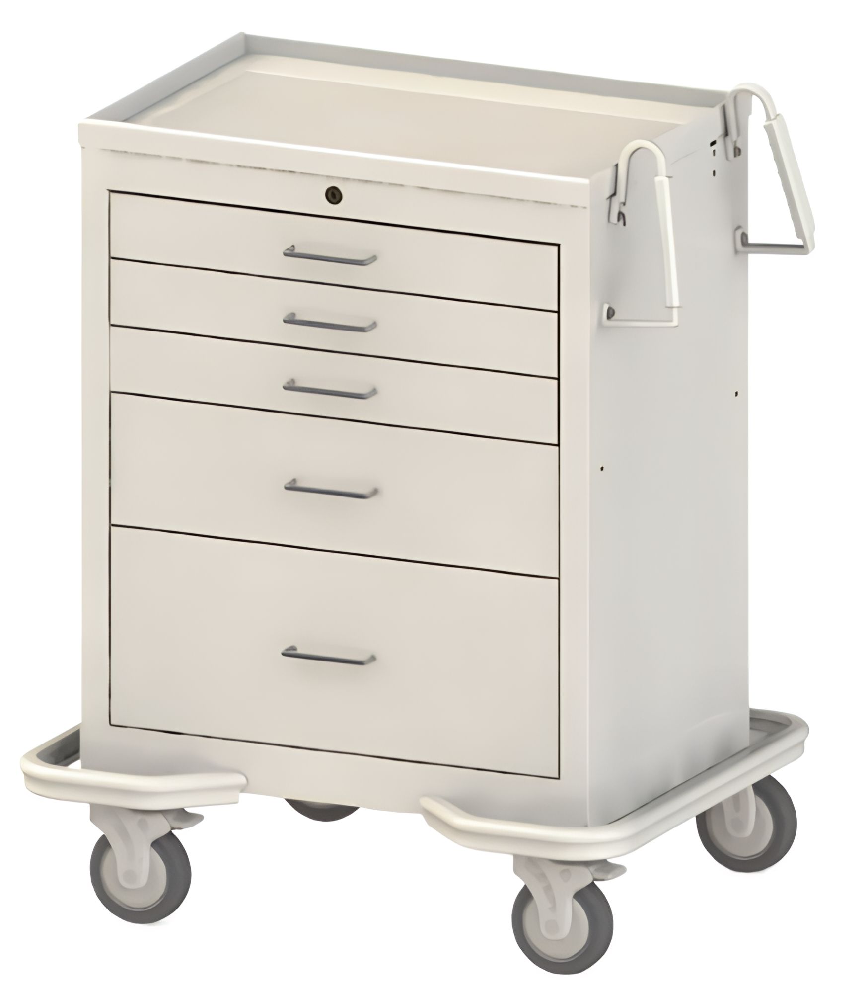 Steel Mobile Workstation w/ Key Lock & 5 Drawers