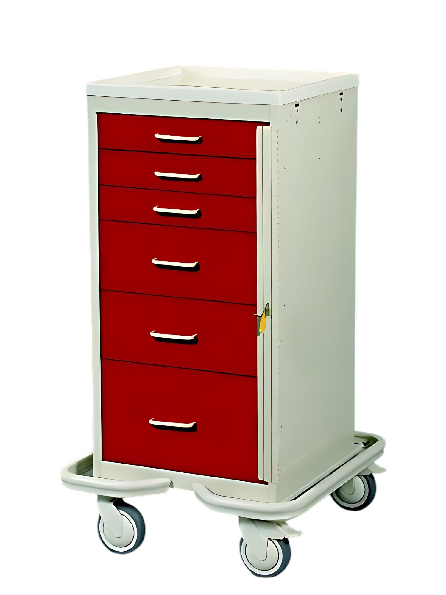 Steel Mini Tower Anesthesia Cart 6 Drawers