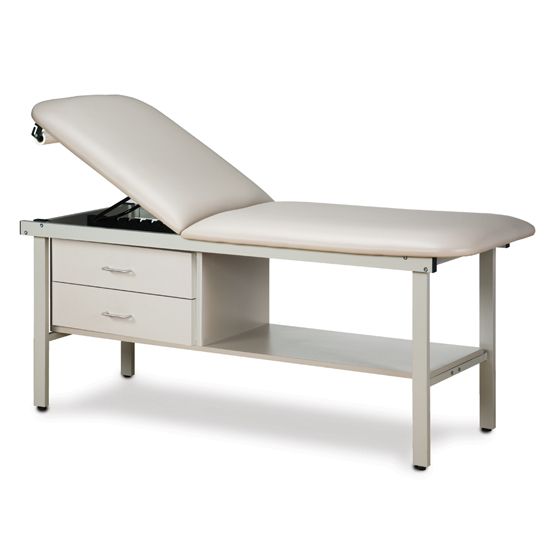 Steel Frame Adjustable Treatment Table w/ 2 Drawers 30in W