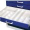 3in White Plastic Pre-Configured Transfer Tray w/ 13 Bins