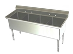 Four Compartment Stainless Steel Sinks